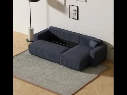 Sofá-Cama de Canto em Veludo Cotelê COSY 4 Lugares*Concept-Usine Clearance