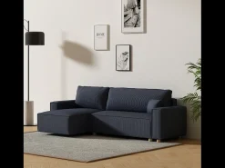 Sofá-Cama de Canto em Veludo Cotelê COSY 4 Lugares*Concept-Usine Clearance