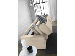 Clearance Sofá-cama Dekuba, sofá de 2 lugares, 100% Fabricado na Itália, Sofá da sala com abertura giratória, em tecido acolchoado, com braços padrão, 180x95h90 cm, Sofá