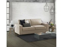 Clearance Sofá-cama Dekuba, sofá de 2 lugares, 100% Fabricado na Itália, Sofá da sala com abertura giratória, em tecido acolchoado, com braços padrão, 180x95h90 cm, Sofá