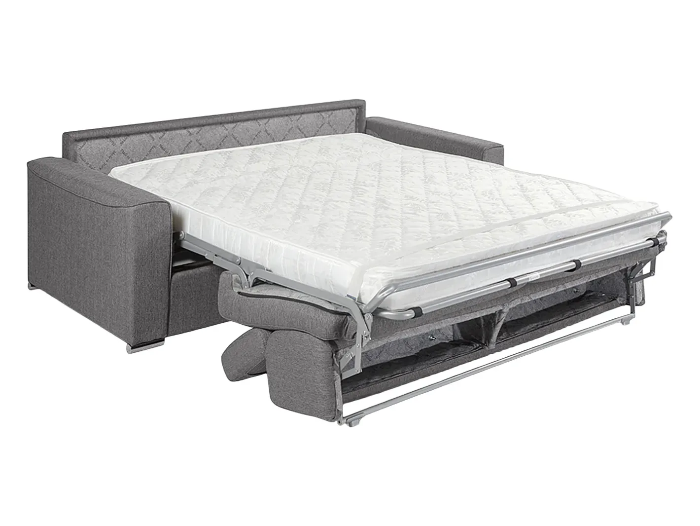 Vente-unique Sofá*Sofá-cama em tecido roxo com assento com assento de memória de forma 140 ripas largas 14cm memória de forma VIZIR Violeta