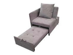 Sofá-cama estofado 177x68x65 cm - Sofá-cama multifuncional 3 em 1 - Linho - Encosto ajustável - Cinza^ModernLuxe Sale