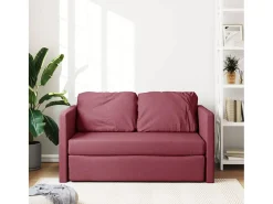Sofá*Sofá-cama sem pés 112x174x55 cm tecido tinto PT454887 Vermelho
