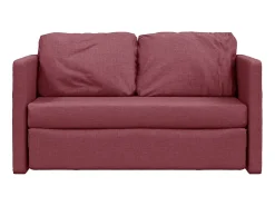 Sofá*Sofá-cama sem pés 112x174x55 cm tecido tinto PT454887 Vermelho