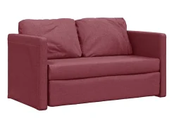 Sofá*Sofá-cama sem pés 112x174x55 cm tecido tinto PT454887 Vermelho