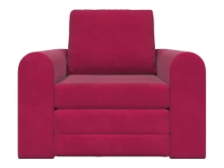 vidaxl Sofá*Sofá-Cama Vinho 98 x 71 x 83 cm Veludo Vermelho