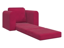 vidaxl Sofá*Sofá-Cama Vinho 98 x 71 x 83 cm Veludo Vermelho