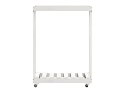 Suporte de lenha c/ rodas 76,5x40x108 cm pinho maciço PT547164^ Best
