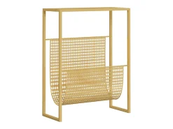 vidaxl Acessórios De Arrumação*Suporte de revistas 35x15x45 cm aço Dourado