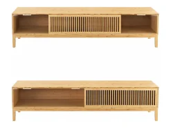 Suporte de TV de bambu com design exclusivo 180 x 40 x 38 cm cor natural código 03_0007874*Helloshop26 Clearance