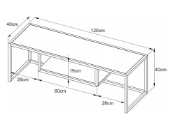 Suporte de TV industrial atemporal 120 x 40 x 40 cm 03_0007763^Helloshop26 Outlet