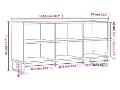 Suporte de TV multimídia prateleira de TV aparador de TV sala de jantar sala de estar quarto 1035 x 30 x 50 cm madeira projetada cinza 02_0025644^Helloshop26 Discount
