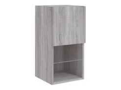 Suporte de TV multimídia prateleira de TV buffet de TV sala de jantar sala de estar quarto com LED 8 peças Sonoma Engineered Wood cinza 02_0029484*Helloshop26 Online