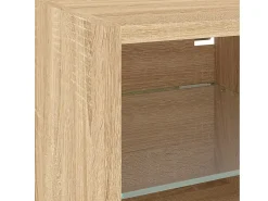Clearance Suporte de TV multimídia prateleira de TV buffet de TV sala de jantar sala de estar quarto com LED 8 peças carvalho Sonoma madeira projetada marrom 02_0029482 Móvel De Tv