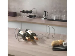 New Suporte empilhável para 12 garrafas modulável em t cinza Polytherm® Acessórios De Arrumação|Acessório Vinho E Bar