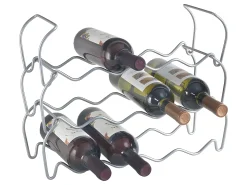 New Suporte empilhável para 12 garrafas modulável em t cinza Polytherm® Acessórios De Arrumação|Acessório Vinho E Bar