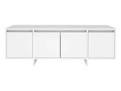 Suporte multimídia para TV prateleira para TV aparador armário para TV sala de jantar sala de estar quarto 120 x 30 x 40,5 cm madeira engenheirada branca 02_0025838*Helloshop26 Sale