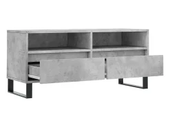 Suporte multimídia para TV prateleira para TV aparador para TV sala de jantar sala de estar quarto 100 x 34,5 x 44,5 cm madeira industrializada cinza 02_0025478 Móvel De Tv