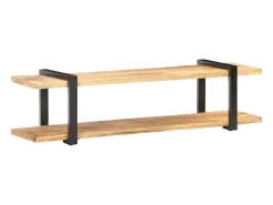 Suporte multimídia para TV prateleira para TV armário para TV sala de jantar sala de estar quarto 160 x 40 x 40 cm madeira maciça de manga marrom natural 02_0026073^Helloshop26 Hot