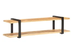 Suporte multimídia para TV prateleira para TV armário para TV sala de jantar sala de estar quarto 160 x 40 x 40 cm madeira maciça de manga marrom natural 02_0026073^Helloshop26 Hot