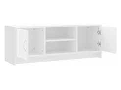 Suporte multimídia para TV prateleira para TV aparador armário para TV sala de jantar sala de estar quarto 102 x 30 x 37,5 cm madeira engenheirada branca 02_0025555^Helloshop26 New