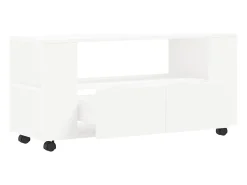 Suporte multimídia para TV prateleira para TV aparador armário para TV sala de jantar sala de estar quarto 102 x 34,5 x 43 cm madeira engenheirada branca 02_0025559*Helloshop26