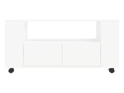Suporte multimídia para TV prateleira para TV aparador armário para TV sala de jantar sala de estar quarto 102 x 34,5 x 43 cm madeira engenheirada branca 02_0025559*Helloshop26