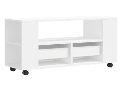 Suporte multimídia para TV prateleira para TV aparador armário para TV sala de jantar sala de estar quarto 102 x 34,5 x 43 cm madeira engenheirada branca 02_0025559*Helloshop26