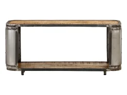 Suporte multimídia para TV prateleira para TV aparador armário para TV sala de jantar sala de estar quarto 90 x 30 x 40 cm madeira maciça de manga marrom 02_0026331*Helloshop26 Hot