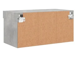 Suporte multimídia para TV prateleira para TV aparador móvel para TV para sala de jantar sala de estar quarto com luzes LED 60 x 30 x 30 cm cinza 02_0026606*Helloshop26 Clearance