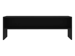 Suporte multimídia para TV prateleira para TV aparador para TV sala de jantar sala de estar quarto 120 x 40 x 40 cm madeira engenheirada preta 02_0025870*Helloshop26 Online