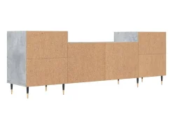 Suporte multimídia para TV prateleira para TV aparador armário para TV sala de jantar sala de estar quarto 160 x 35 x 55 cm madeira industrializada cinza 02_0026062^Helloshop26 Online
