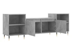 Suporte multimídia para TV prateleira para TV aparador armário para TV sala de jantar sala de estar quarto 160 x 35 x 55 cm madeira industrializada cinza 02_0026062^Helloshop26 Online
