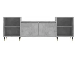 Suporte multimídia para TV prateleira para TV aparador armário para TV sala de jantar sala de estar quarto 160 x 35 x 55 cm madeira industrializada cinza 02_0026062^Helloshop26 Online