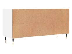 Suporte multimídia para TV prateleira para TV aparador armário para TV sala de jantar sala de estar quarto 103,5 x 30 x 50 cm madeira engenheirada branca 02_0025641 Móvel De Tv