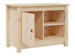 Suporte multimídia para TV prateleira para TV aparador para TV sala de jantar sala de estar quarto 70 x 36,5 x 52 cm madeira maciça de pinho marrom 02_0026190*Helloshop26