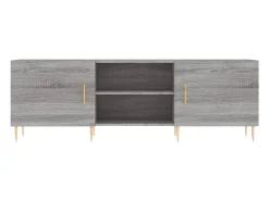 Suporte multimídia para TV prateleira para TV aparador para TV sala de jantar sala de estar quarto Sonoma 150 x 30 x 50 cm madeira industrializada cinza 02_0028402*Helloshop26 Clearance