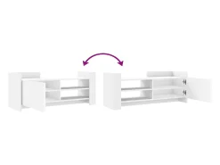 Suporte multimídia para TV prateleira para TV aparador para TV sala de jantar sala de estar quarto 100 x 35 x 40 cm madeira engenheirada branca 02_0025486*Helloshop26