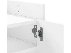Suporte multimídia para TV prateleira para TV aparador para TV sala de jantar sala de estar quarto 100 x 35 x 40 cm madeira engenheirada branca 02_0025486*Helloshop26
