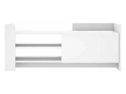 Suporte multimídia para TV prateleira para TV aparador para TV sala de jantar sala de estar quarto 100 x 35 x 40 cm madeira engenheirada branca 02_0025486*Helloshop26