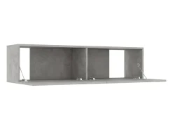 Suporte multimídia para TV prateleira para TV armário para TV sala de jantar sala de estar quarto 120 x 30 x 30 cm madeira engenheirada cinza concreto 02_0025806^Helloshop26 Online
