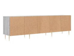 Suporte multimídia para TV prateleira para TV móvel para TV sala de jantar sala de estar quarto Sonoma 150 x 30 x 44,5 cm madeira industrializada cinza 02_0028398*Helloshop26 Outlet