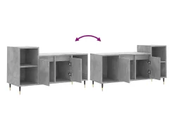 Suporte multimídia para TV prateleira para TV aparador armário para TV sala de jantar sala de estar quarto 100 x 35 x 55 cm madeira industrializada cinza 02_0025515^Helloshop26 Hot