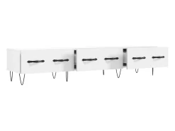 Suporte multimídia para TV prateleira para TV aparador armário para TV sala de jantar sala de estar quarto 150 x 36 x 30 cm madeira engenheirada branca 02_0026020*Helloshop26 Discount