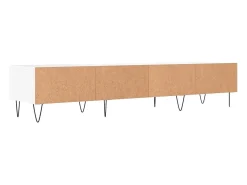 Suporte multimídia para TV prateleira para TV aparador armário para TV sala de jantar sala de estar quarto 150 x 36 x 30 cm madeira engenheirada branca 02_0026020*Helloshop26 Discount
