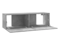 Suporte multimídia para TV prateleira para TV aparador para TV sala de jantar sala de estar quarto 100 x 30 x 30 cm madeira industrializada cinza 02_0025433 Móvel De Tv