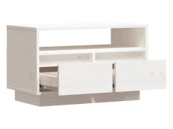 Suporte multimídia para TV prateleira para TV aparador armário para TV sala de jantar sala de estar quarto 60 x 35 x 37 cm madeira maciça de pinho 02_0026139^Helloshop26 Online