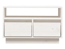 Suporte multimídia para TV prateleira para TV aparador armário para TV sala de jantar sala de estar quarto 60 x 35 x 37 cm madeira maciça de pinho 02_0026139^Helloshop26 Online