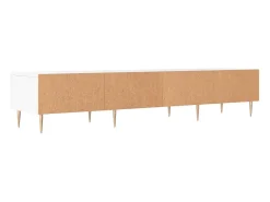 Suporte multimídia para TV prateleira para TV aparador armário para TV sala de jantar sala de estar quarto 150 x 36 x 30 cm madeira engenheirada branca 02_0026022^Helloshop26 Hot