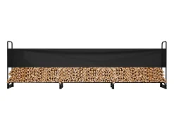 Suporte para Lenha Exterior de 12,7 Pés com Tampa SucceBuy, Suporte para Lenha 152